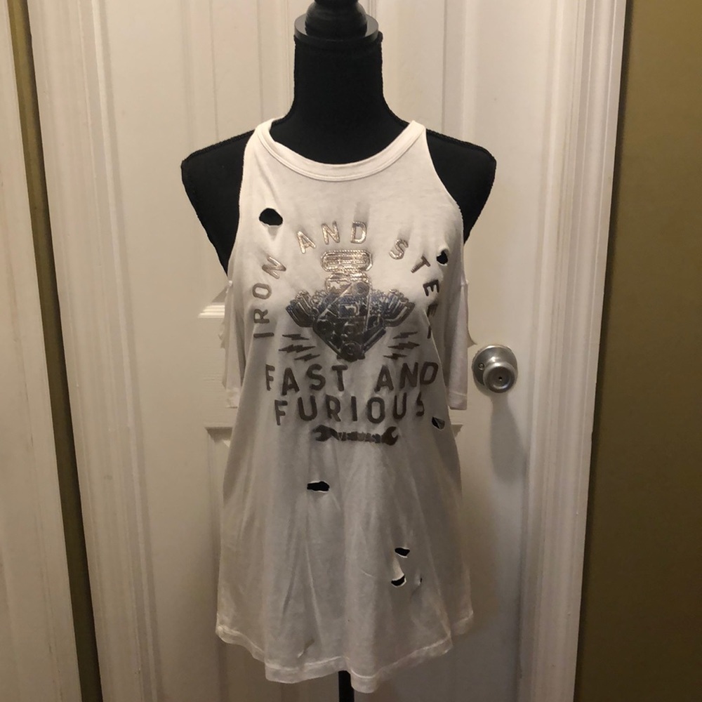 Affliction womens cap sleeves fast and furious collection